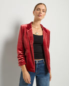 Maple $|& SEAS Aries Ruched Sleeve Blazer - SOF Front