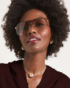Bright Gold/Light Brown $|& AIRE Venatici Sunglasses - SOF Front
