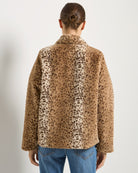 Sandstone Leopard $|& SEAS Luna Faux Fur Jacket - SOF Back
