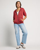 Rosewood $|& SEAS Short Sleeve Fleece Zip Up - UGC On Fig