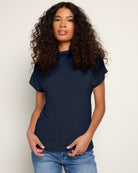 Mariner Midnight $|& SEAS Pier Funnel Neck Hacci Tee - SOF Front