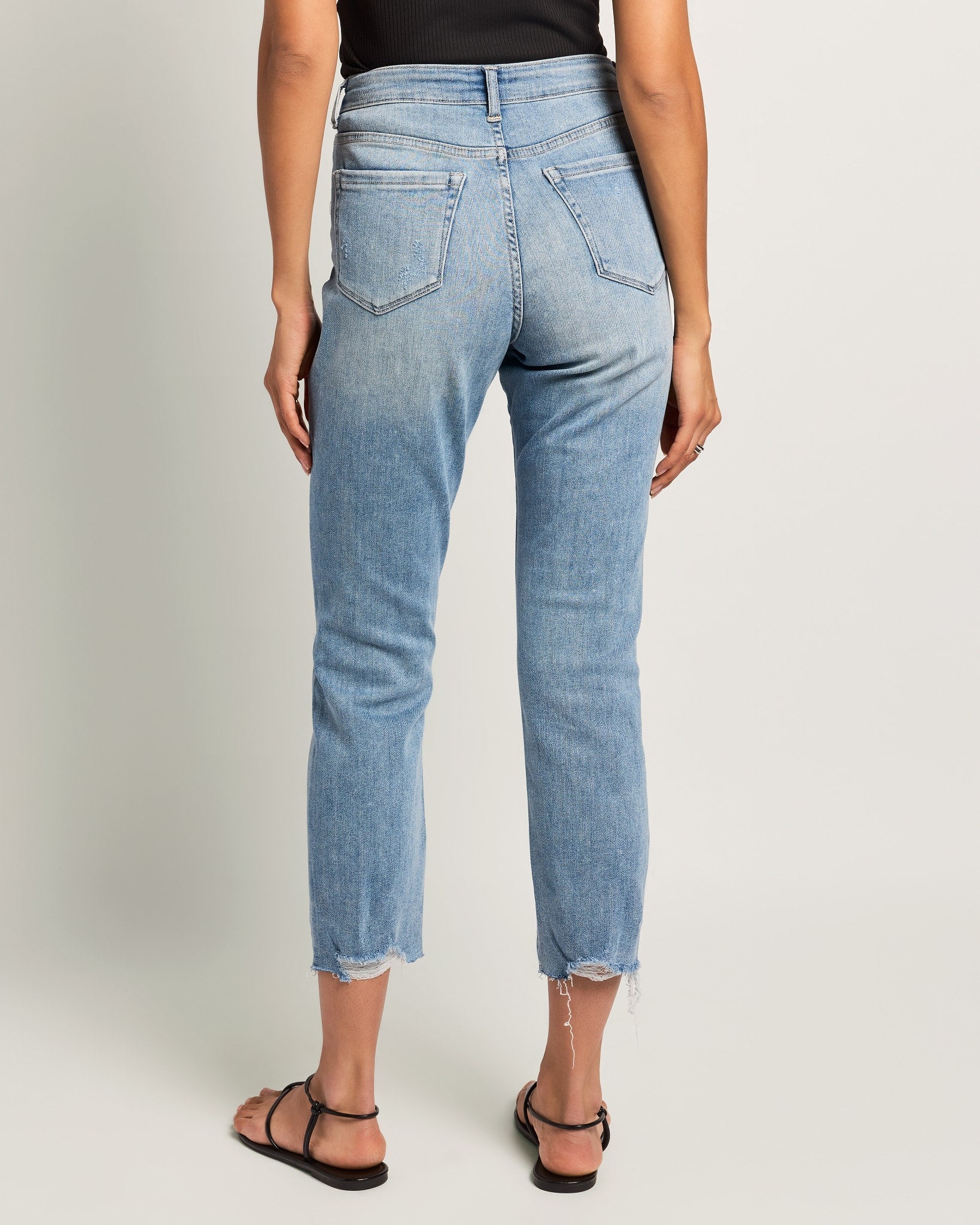Light Wash $|& SEAS High Rise Crop Straight Leg Jean
