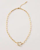 18k Gold Plated $|& SEAS Paperclip Chain Heart Necklace - UGC On Fig