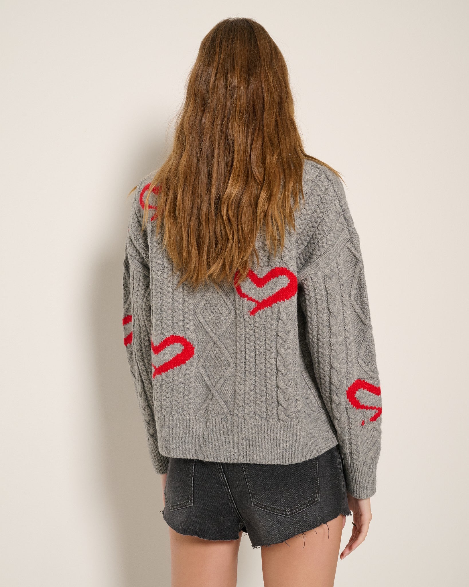 Heather Grey $|& SEAS True Love Cardigan - SOF Back
