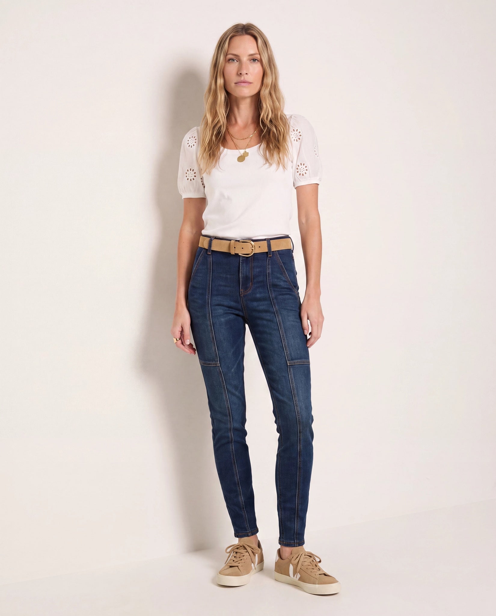 Rip Tide $|& SEAS Dame Seamed Skinny Jean - SOF Back
