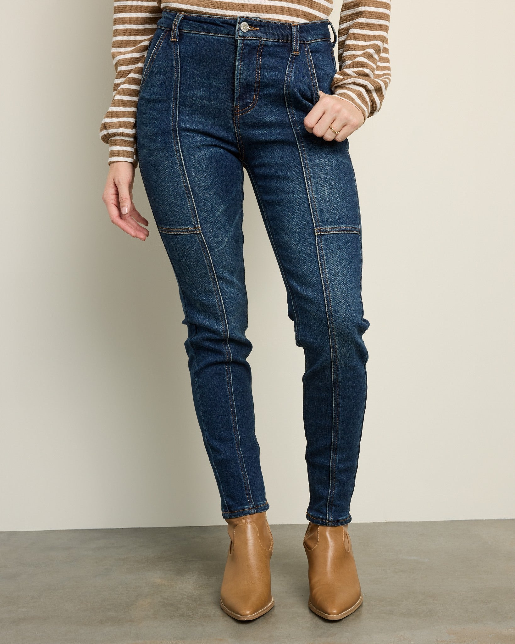 Rip Tide $|& SEAS Dame Seamed Skinny Jean - SOF Front
