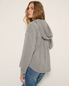 Heather Grey $|& SEAS Upstate Hooded Shacket - SOF Back