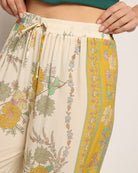 Cream Floral $|& SEAS Zuma Smocked Waist Pant - SOF Full Front