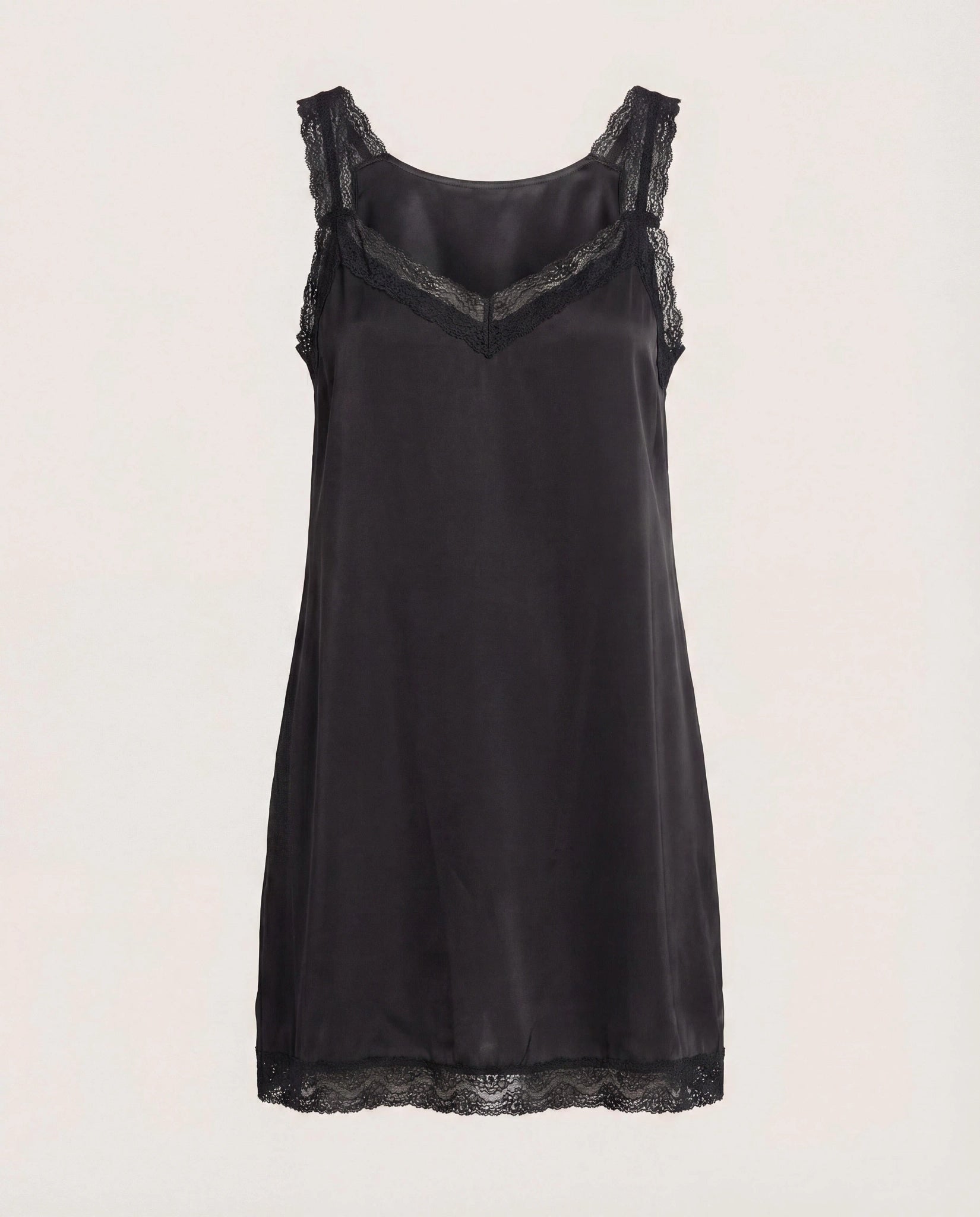Black $|& SEAS Starlet Lace Nightgown - Hanger Detail