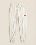 Cream $|& SEAS Shoreline Hacci "Heart" Graphic Jogger - Hanger Detail