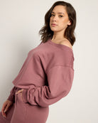 Rose $|& SEAS Over the Clouds One Shoulder Top - VOF Front