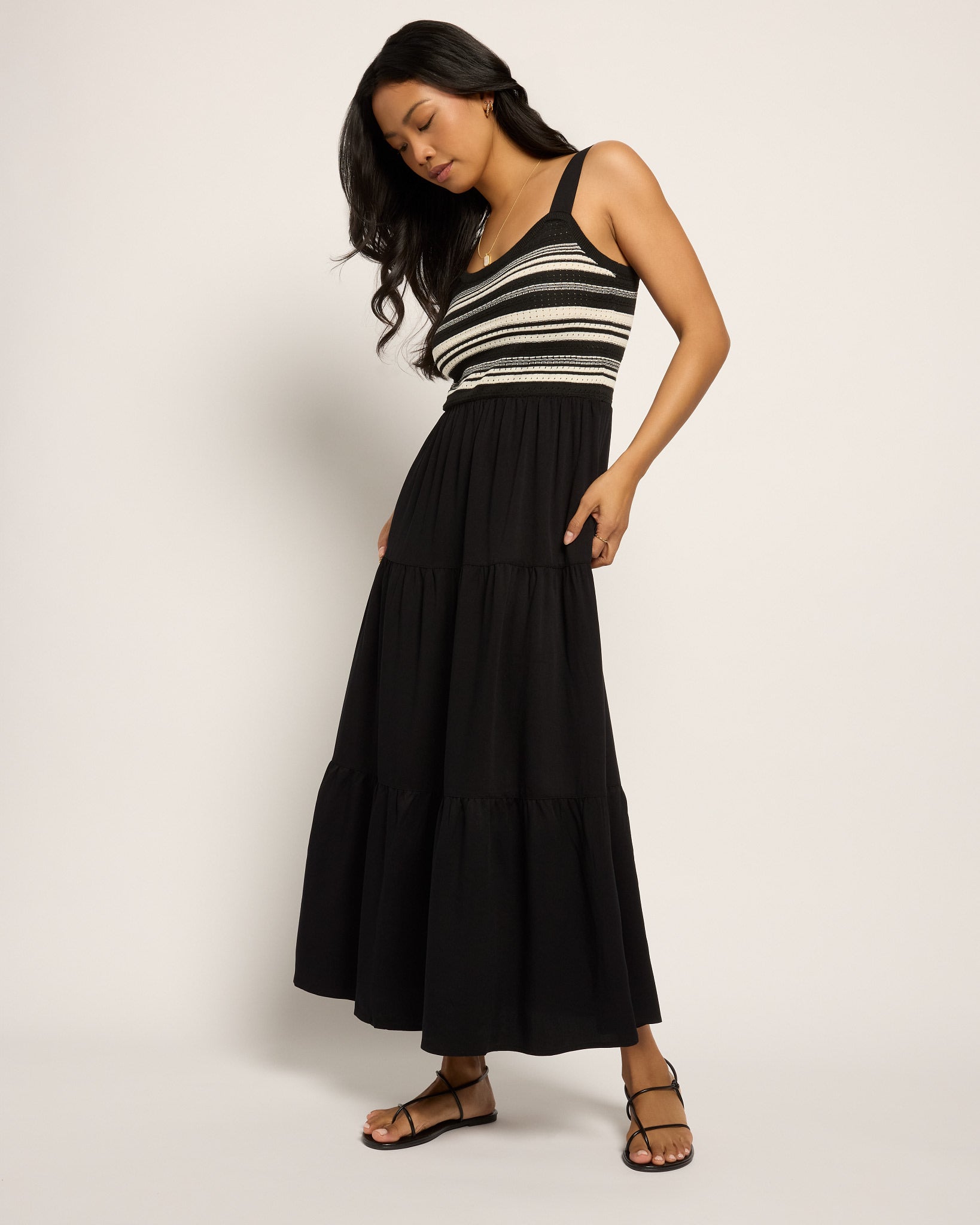 Black $|& SEAS Penny Tiered Dress - UGC On Fig