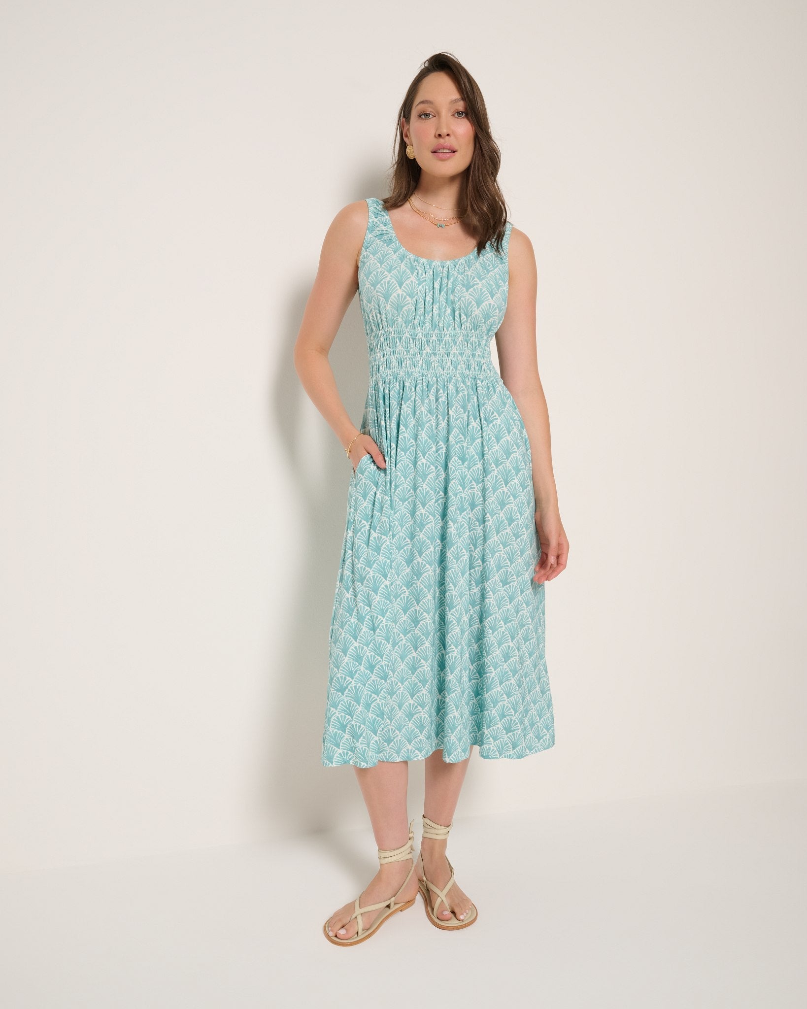 Maritime Midi Dress Seaglass XL
