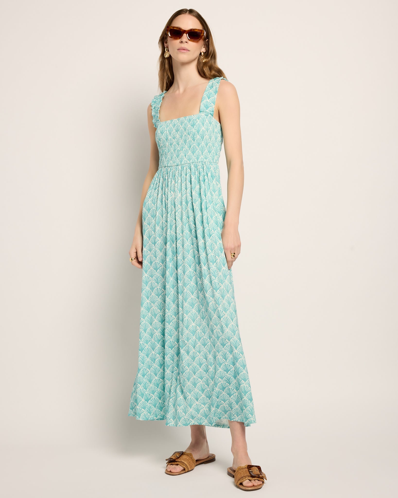 Westbreeze Smocked Maxi Dress - Hidden Pockets & Modal Blend  Seventy  Eight and Sunny