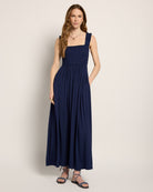 Navy $|& SEAS Westbreeze Smocked Maxi Dress - UGC On Fig