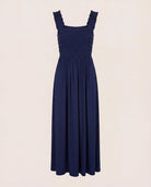 Navy $|& SEAS Westbreeze Smocked Maxi Dress - Hanger Detail