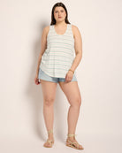 Natural/Seaglass $|& SEAS Surfside Stripe Scoop Tank - UGC On Fig