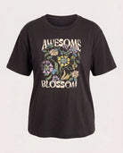 Faded Black $|& SEAS Floret Relaxed Graphic Tee - Hanger Detail