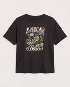 Faded Black $|& SEAS Floret Relaxed Graphic Tee - Hanger Detail