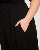 Black $|& SEAS Westbreeze Smocked Maxi Dress - SOF Full Front