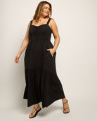Black $|& SEAS Lotus Ruffle Hem Dress - UGC On Fig