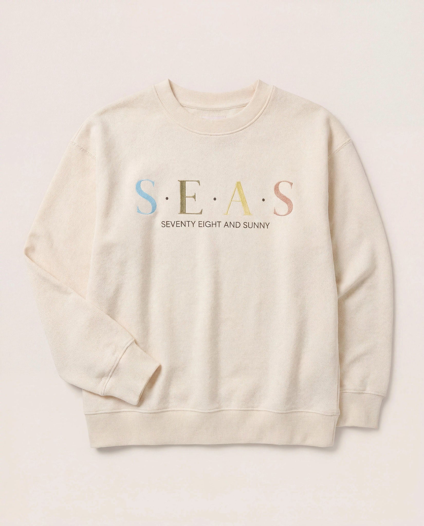 Cream $|& SEAS Blossom Sweatshirt - Hanger Detail