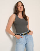 Graphite $|& SEAS Perfect Racer Back Tank - SOF Front