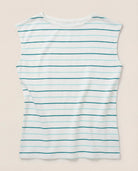 Natural/Sea Glass $|& SEAS Brentwood Boat Neck Stripe Top - Hanger Detail