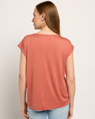 Etruscan Red $|& SEAS Brentwood Boat Neck Top - SOF Back