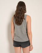 Heather Grey $|& SEAS Daisy Muscle Tank - SOF Back