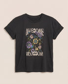 Faded Black $|& SEAS Floret Relaxed Graphic Tee - Hanger Detail