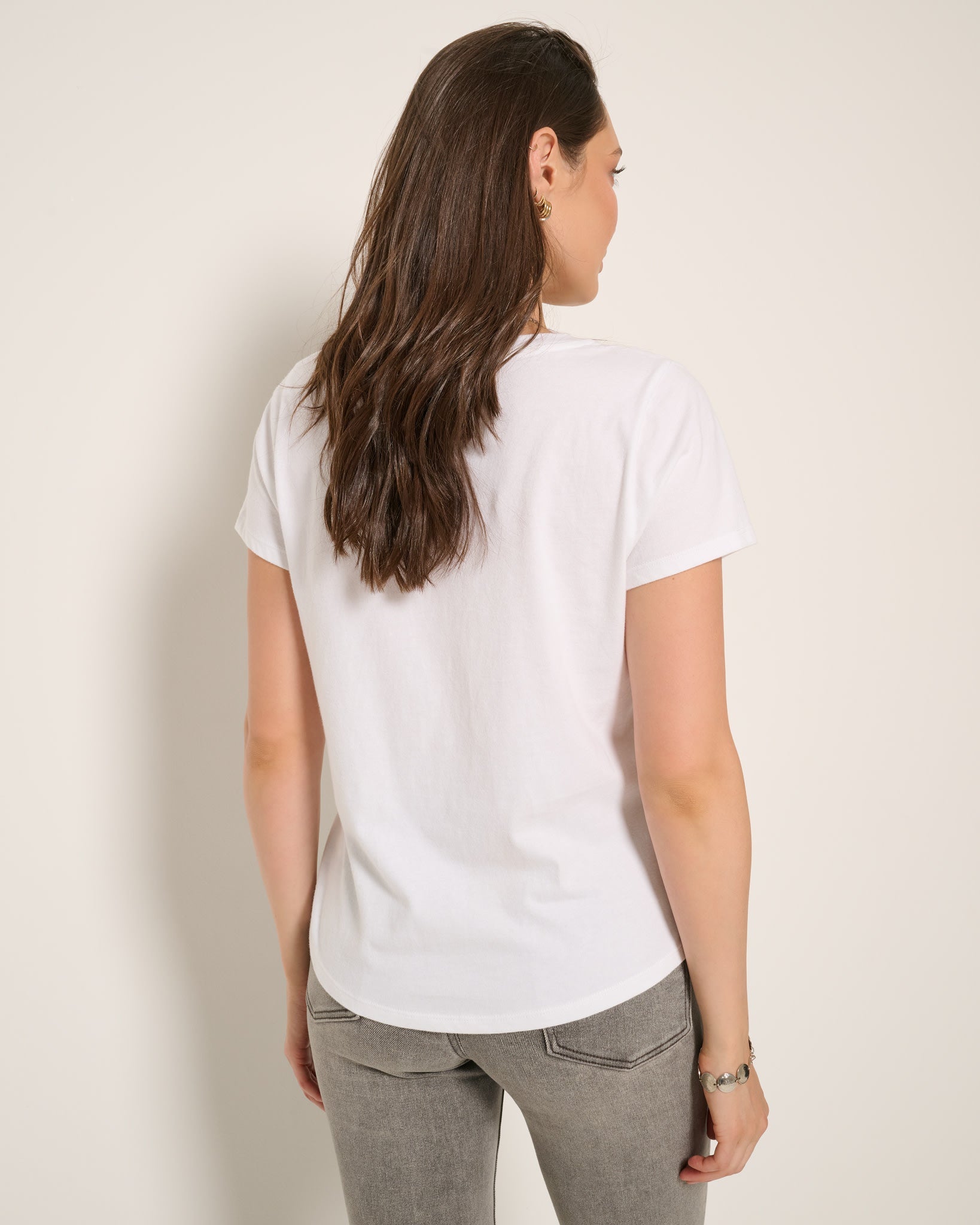 White $|& SEAS Waves V-Neck Tee - SOF Back