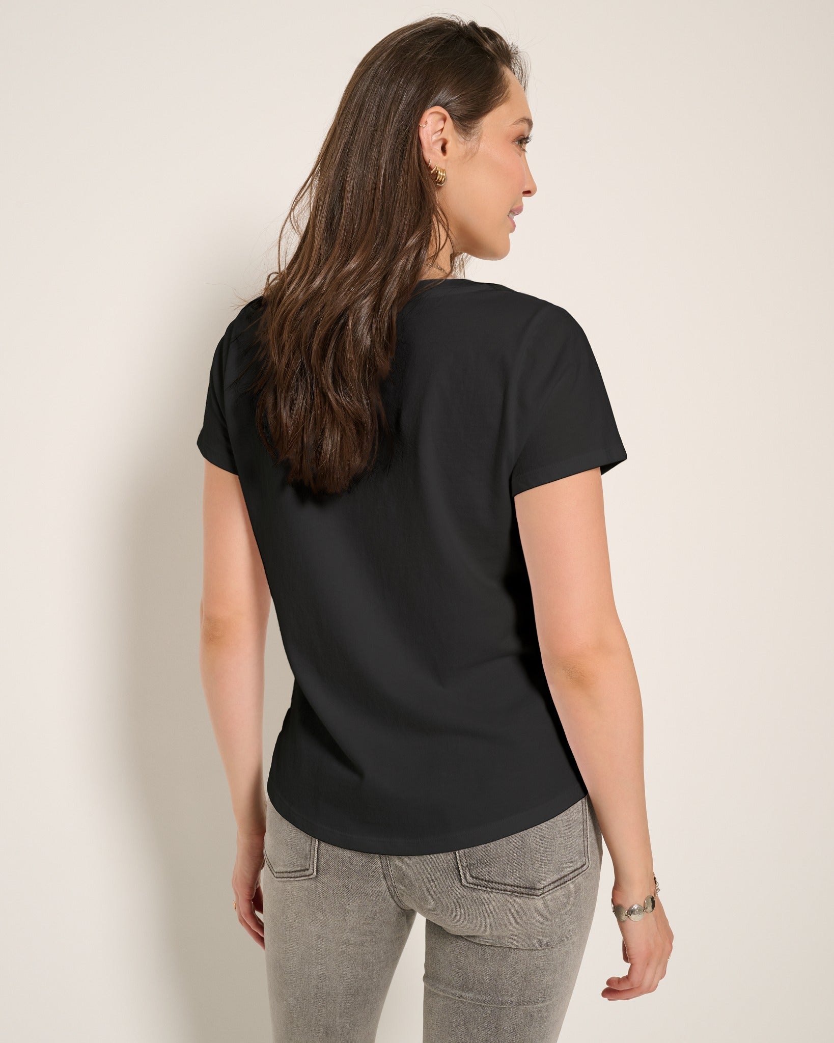 Faded Black $|& SEAS Waves V-Neck Tee - SOF Back