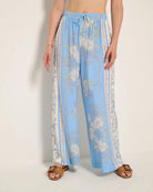 French Blue $|& SEAS Zuma Smocked Waist Pant - SOF Front