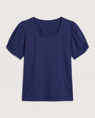 Sapphire $|& SEAS Destiny Twist Sleeve Tee - Hanger Detail
