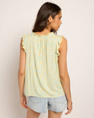Sunshine $|& SEAS Macy Floral Ruffle Knit Top - SOF Back