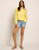 Marigold $|& SEAS Brooksville One Shoulder Sweatshirt - UGC On Fig