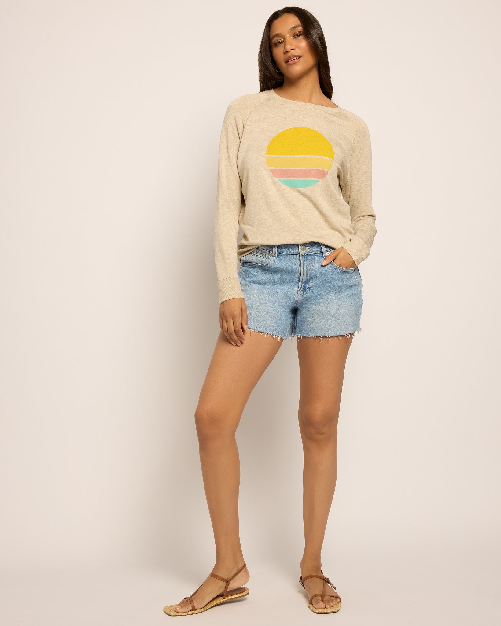 Marble $|& SEAS Sunny Logo Graphic Sweatshirt - UGC On Fig