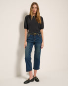 Faded Black $|& SEAS Meadow Shirred Sleeve Tee - UGC On Fig