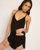 Black $|& SEAS Flirty Sleep Set - VOF Front