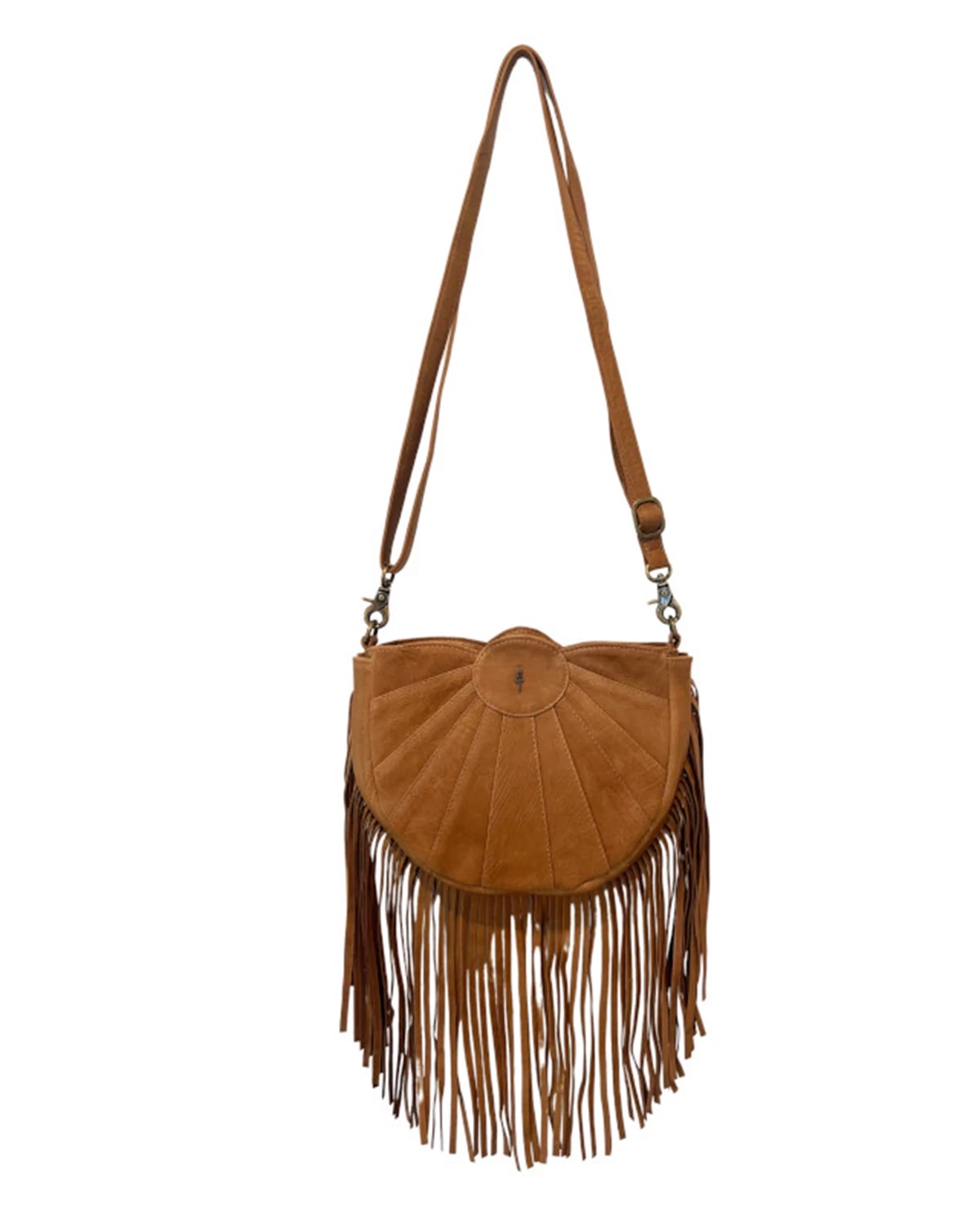 Toasted Coconut $|& Day & Mood Estella Detachable Fringe Crossbody - VOF Detail