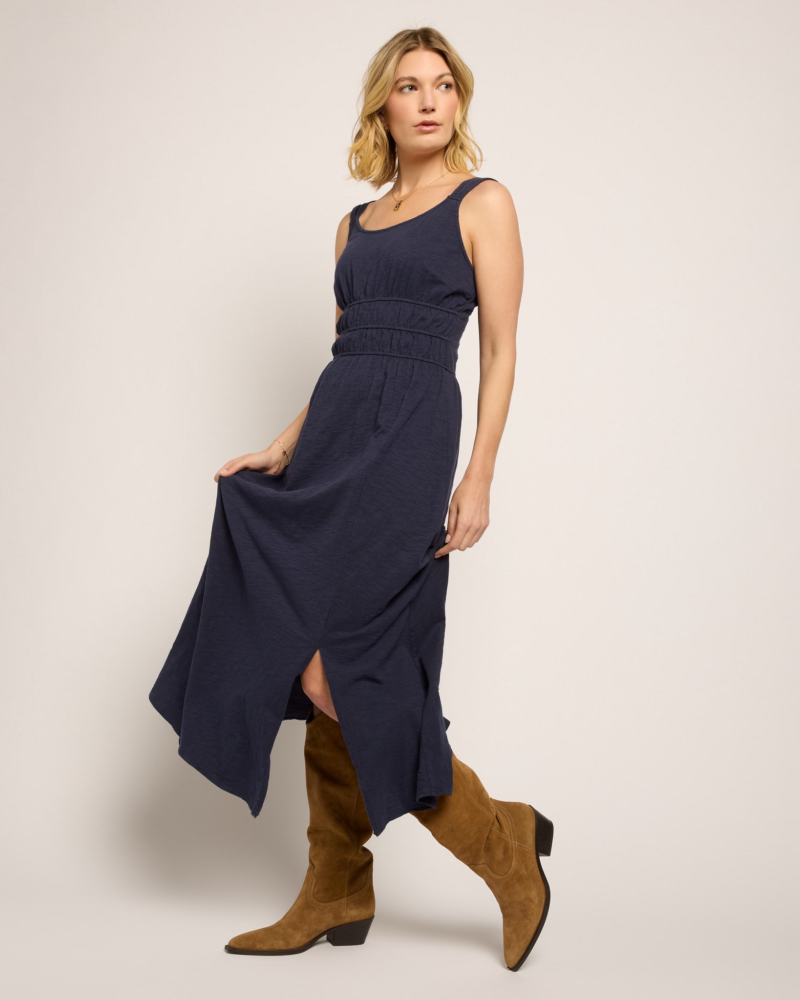 Mariner Midnight $|& SEAS Marlowe Midi Dress - SOF Full Front