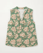 Kalamata $|& SEAS Ollie Printed V-Neck Sleeveless Top - Hanger Detail