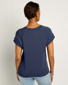 Navy $|& SEAS Fern Tee - SOF Back