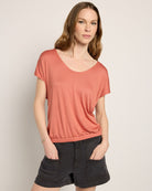 Terracotta $|& SEAS Breezy Scoop Neck Tank - SOF Front