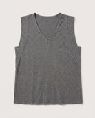 Charcoal Heather $|& SEAS Libre V-Neck Tank - Hanger Detail