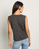 Charcoal Heather $|& SEAS Libre V-Neck Tank - SOF Back