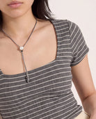 Heather Grey/ Cream $|& SEAS Spruce Square Neck Top - SOF Full Front