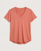Terracotta $|& SEAS Camden V-Neck Tee - Hanger Detail