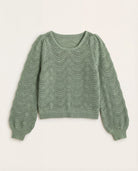 Kalamata $|& SEAS Ocean Waves Scoop Neck Sweater - Hanger Detail
